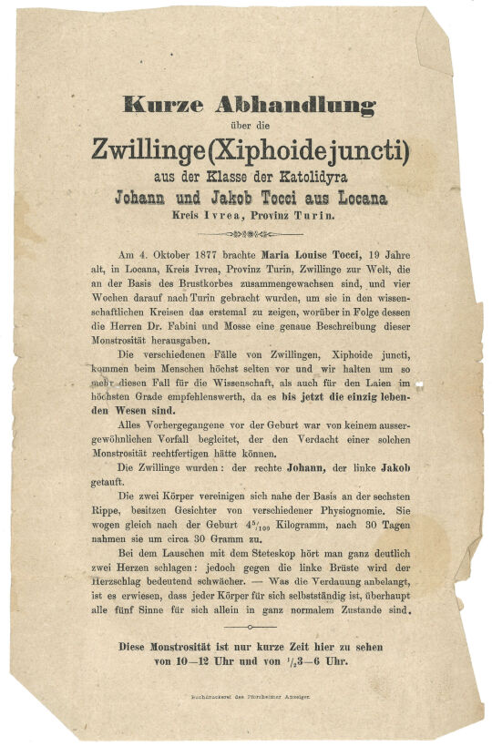 Waschzettel zur Carte de Visite