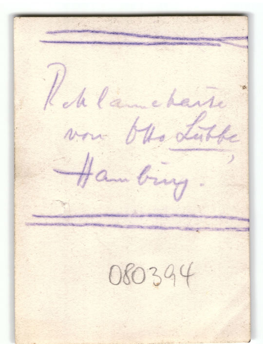 Rückseite einer Postkarte