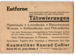 Werbepostkarte von Konrad Cußler - Vorderseite
