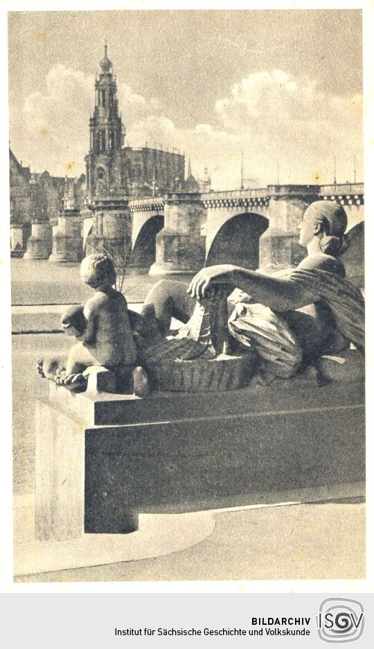 Bildpostkarte der Dresdner Altstadt