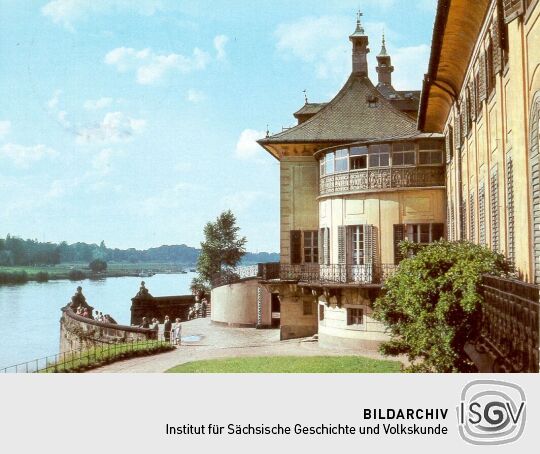 Bildpostkarte des Schlosses Pillnitz