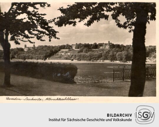 Bildpostkarte der Albrechtsschlösser in Dresden