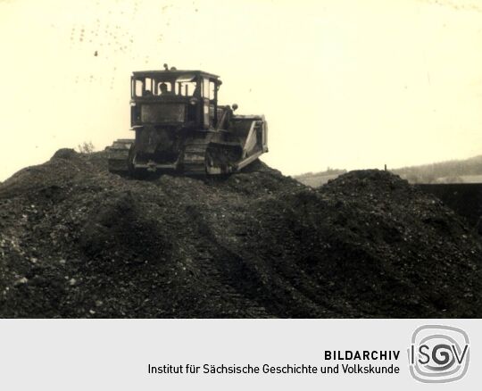 Bau des Schulgebäudes in Bockau