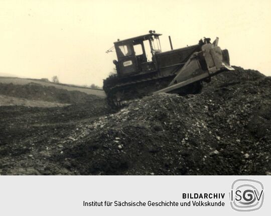 Bau des Schulgebäudes in Bockau