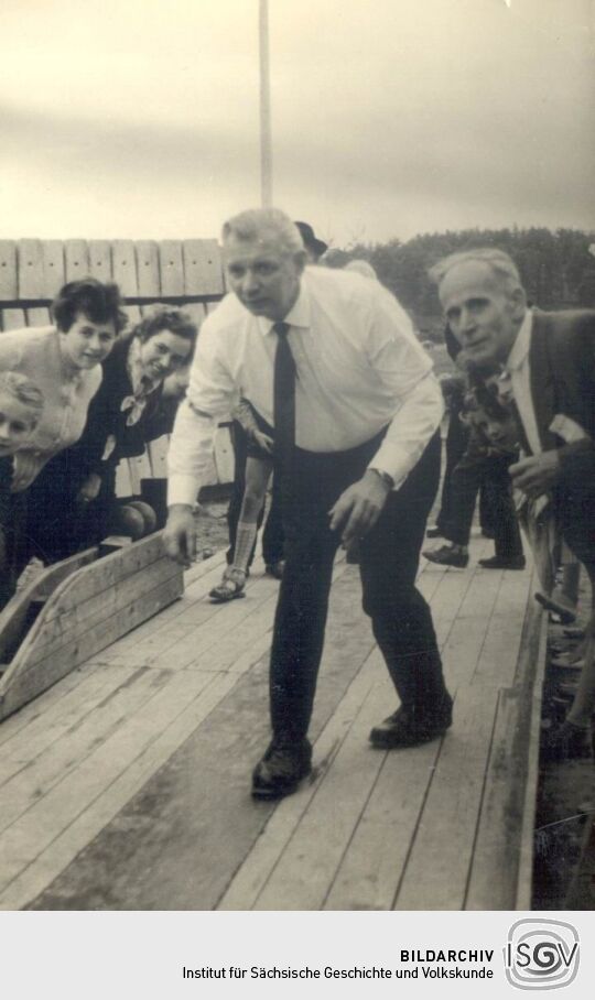 Feier zur Einweihung des Schulneubaus in Bockau (?)