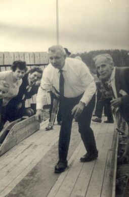 Bild: Feier zur Einweihung des Schulneubaus in Bockau (?)