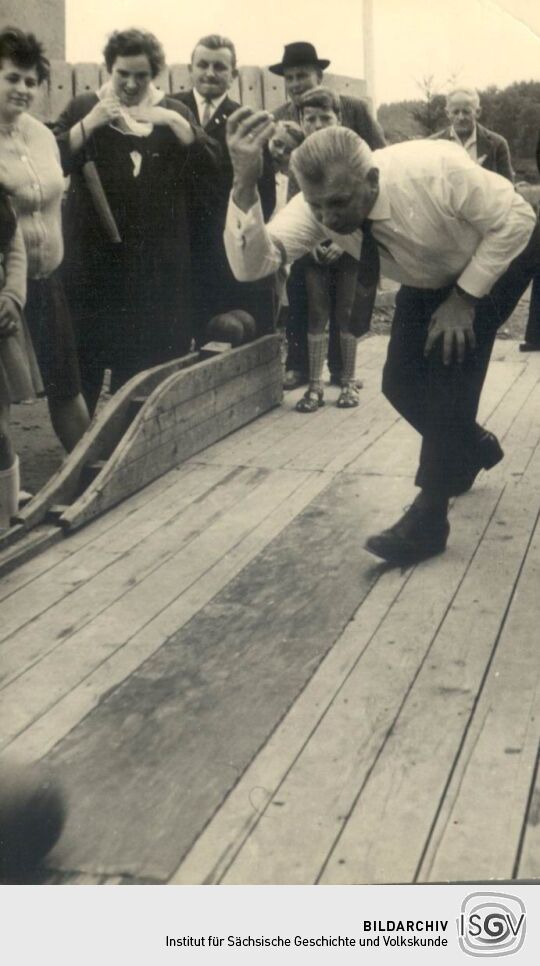 Feier zur Einweihung des Schulneubaus in Bockau (?)