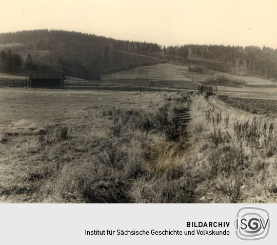 Bau des Schulgebäudes in Bockau
