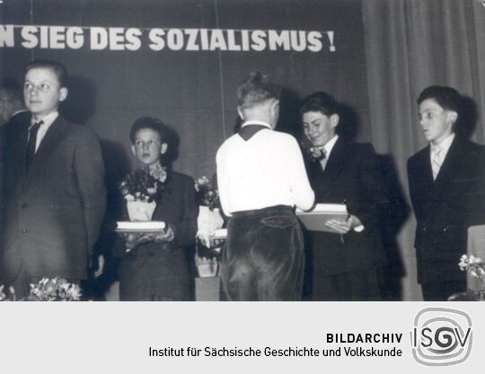 Jugendweihefeier 1958 in der Schule Bockau