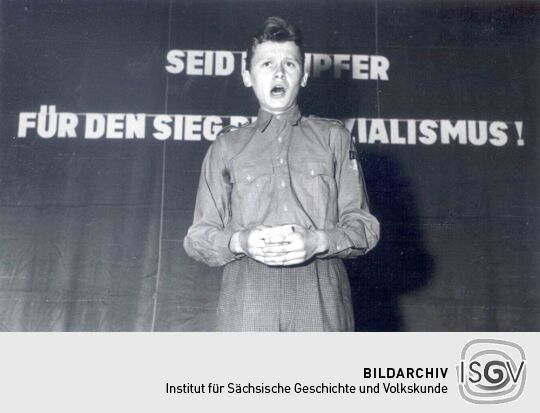 Jugendweihefeier 1958 in der Schule Bockau