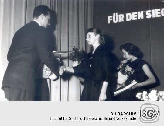 Jugendweihefeier 1958 in der Schule Bockau