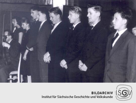 Jugendweihefeier 1958 in der Schule Bockau