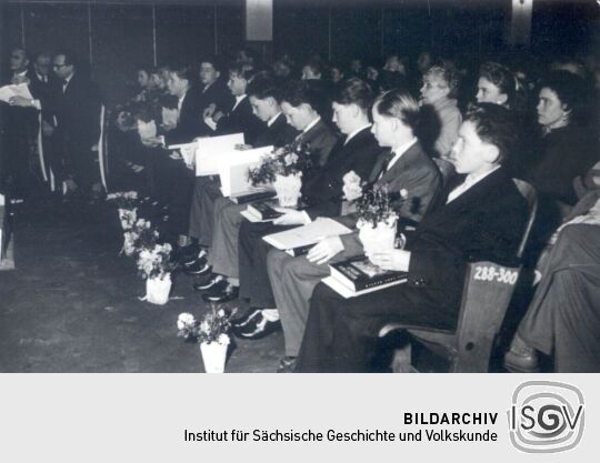 Jugendweihefeier 1958 in der Mittelschule Bockau
