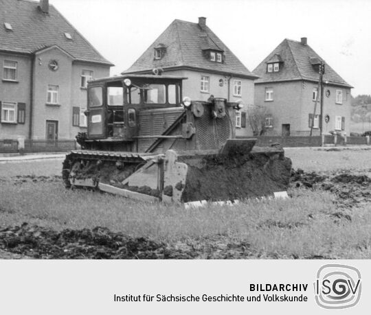 Bau des Schulgebäudes in Bockau