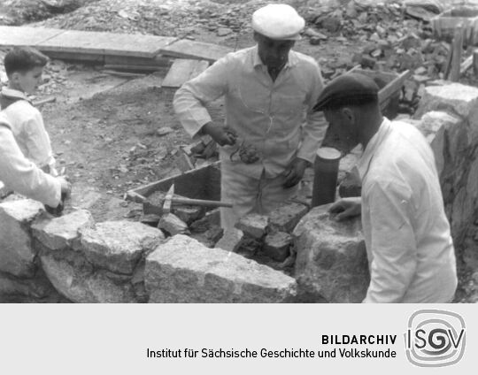 Grundsteinlegung zur Schule in Bockau 1963