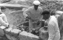 Bild: Grundsteinlegung zur Schule in Bockau 1963