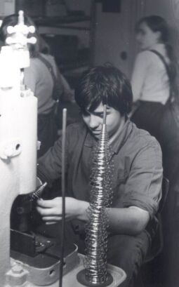 Bild: Unterricht (Produktive Arbeit ?) in der Schule in Bockau