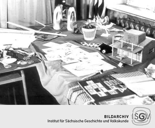 Ausstellung zum 60. Jahrestag der Oktoberrevolution in der Schule Bockau