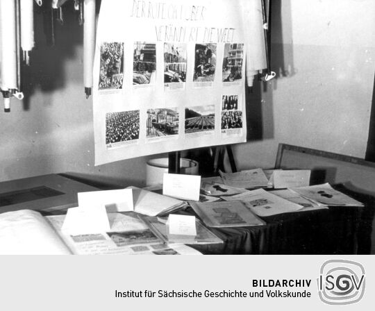 Ausstellung zum 60. Jahrestag der Oktoberrevolution in der Schule Bockau