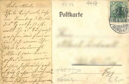 Rückseite einer Postkarte aus Johanngeorgenstadt - Winterbild