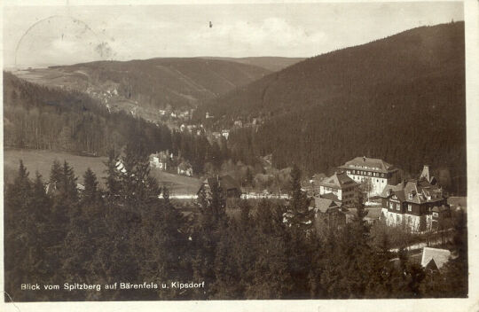 Bildpostkarte - Blick vom Spitzberg auf Bärenfels u. Kippsdorf