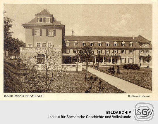 Postkarte - Radiumbad Brambach - Radium-Kurhotel