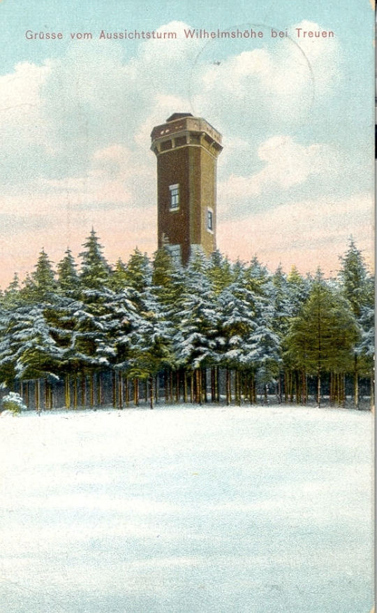 Postkarte: Grüsse vom Aussichtsturm Wilhelmshöhe bei Treuen