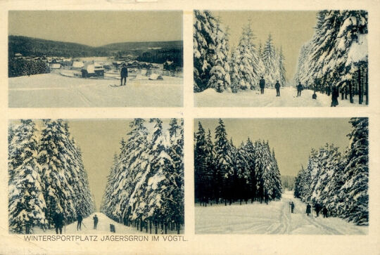 Postkarte - Wintersportplatz Jägersgrün im Vogl.