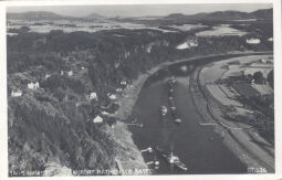 Bild: Postkarte - Sächsische Schweiz - Kurort Rathen  v. d. Bastei