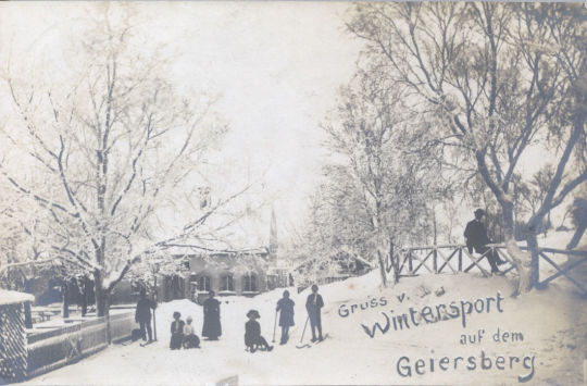 Postkarte - Gruss vom Wintersport auf dem Geiersberg