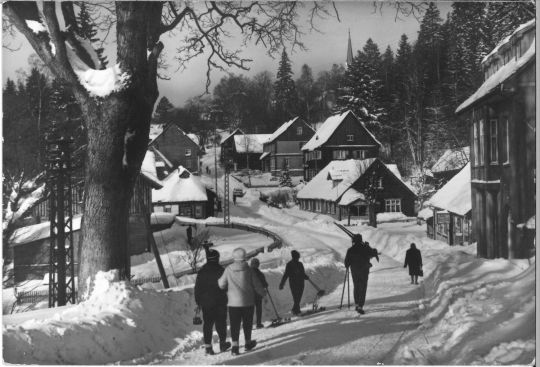 Postkarte 'Wintersportplatz Schierke (Oberharz), Am Kirchberg'