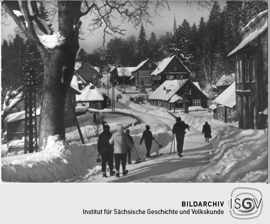 Postkarte 'Wintersportplatz Schierke (Oberharz), Am Kirchberg'