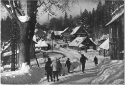 Postkarte 'Wintersportplatz Schierke (Oberharz), Am Kirchberg'