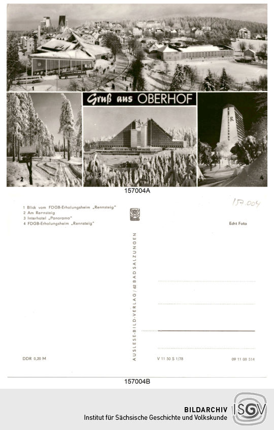 Postkarte: 'Gruß aus Oberhof'