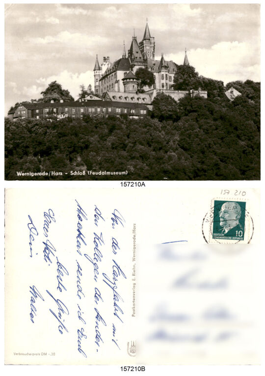 Postkarte 'Wernigerode/ Harz- Schloß (Feudalmuseum)'