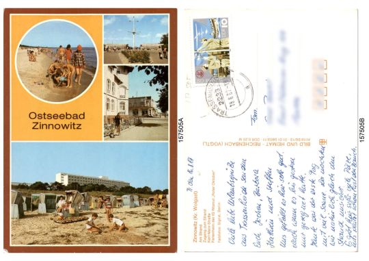 Postkarte 'Ostseebad Zinnowitz'