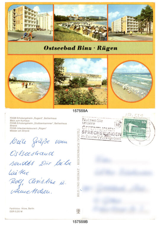 Postkarte 'Ostseebad Binz - Rügen'