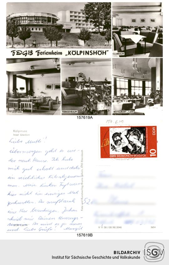 Postkarte 'FDGB-Ferienheim "Kölpinshöh'