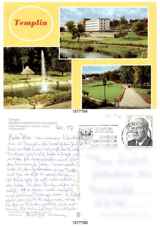 Postkarte: "Templin"