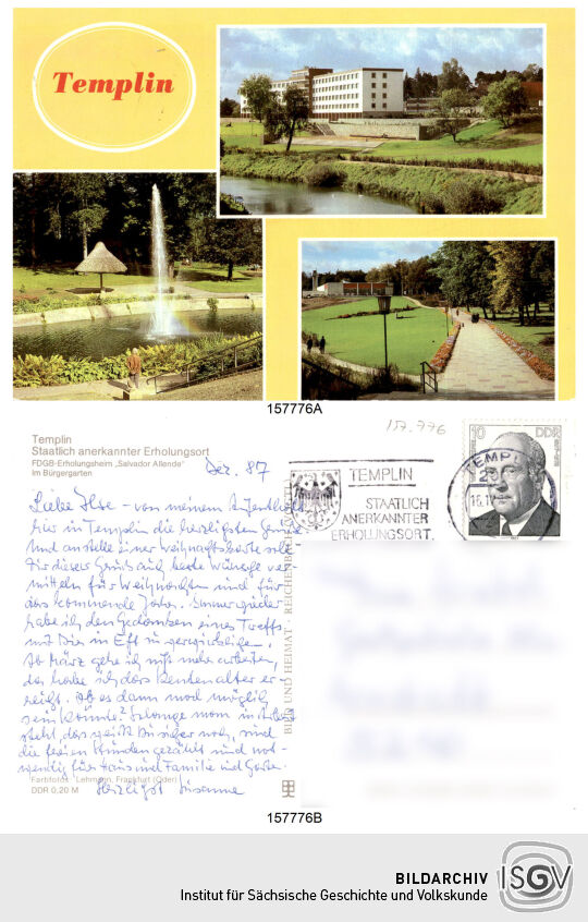 Postkarte: "Templin"