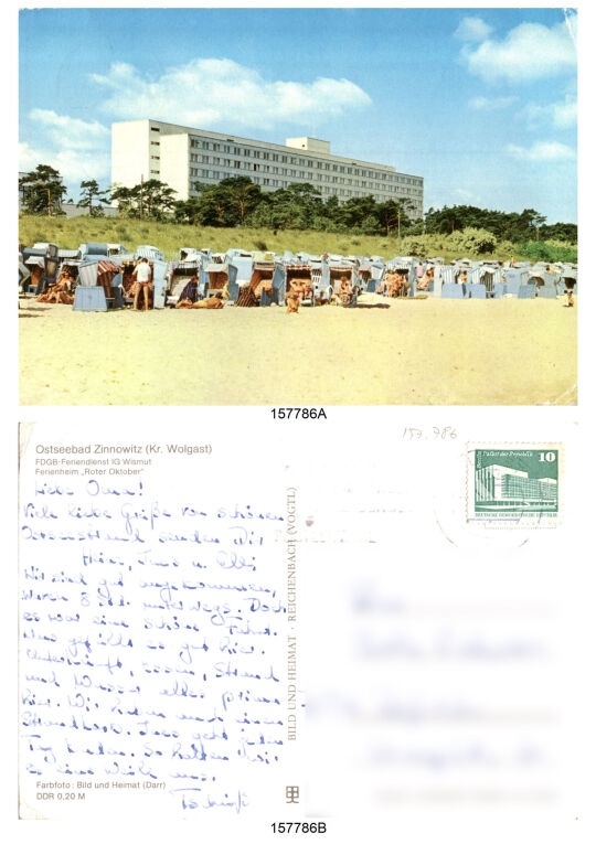 Postkarte "Ostseebad Zinnowitz (Kr. Wolgast )"