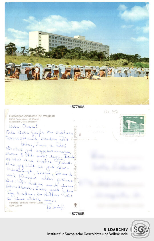 Postkarte "Ostseebad Zinnowitz (Kr. Wolgast )"