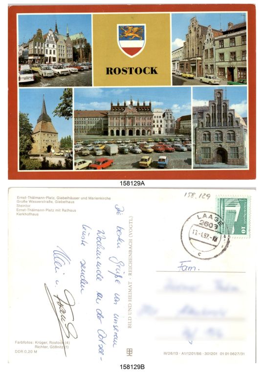 Postkarte 'Rostock'