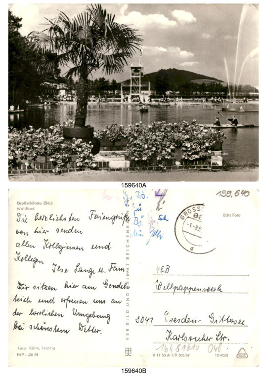 Postkarte 'Großschönau (Sa.) Waldbad'