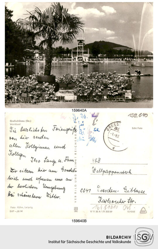 Postkarte 'Großschönau (Sa.) Waldbad'