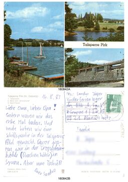 Bild: Postkarte 'Talsperre Pirk'