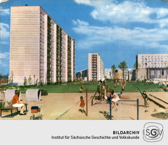 Postkarte: Halle-Neustadt