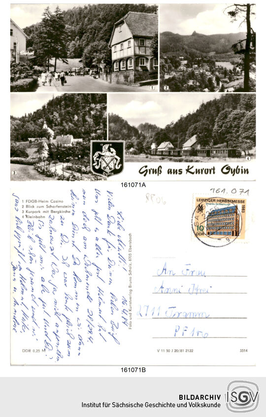 Postkarte "Gruß aus Kurort Oybin"