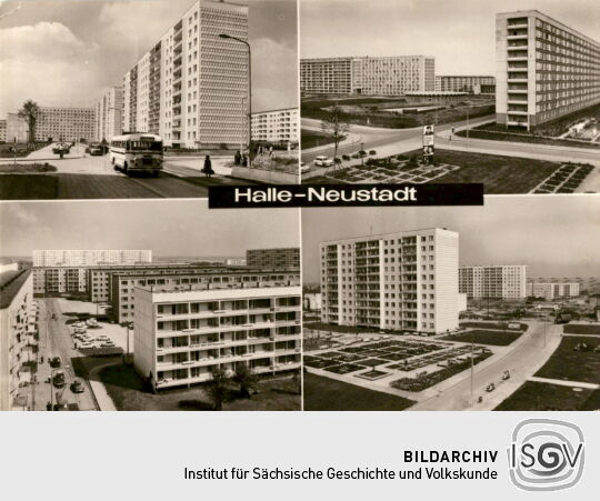 Postkarte: Halle-Neustadt