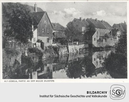 Postkarte von der Mulde in Döbeln